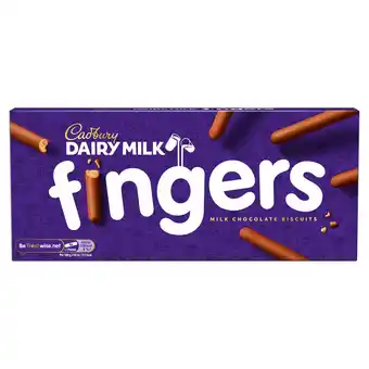 Iceland Cadbury dairy milk fingers milk chocolate biscuits 114g offer