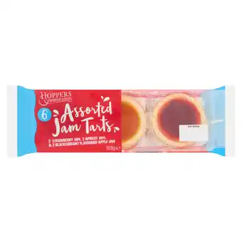 Iceland Hoppers farmhouse bakeries 6 assorted jam tarts 168g offer
