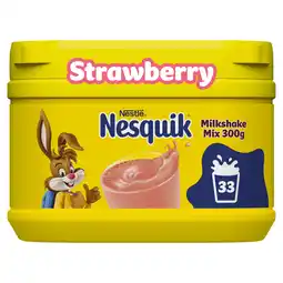 Iceland Nesquik strawberry flavoured milkshake powder 300g tub offer