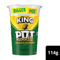 Iceland Pot noodle king pot chicken & mushroom 114 g offer