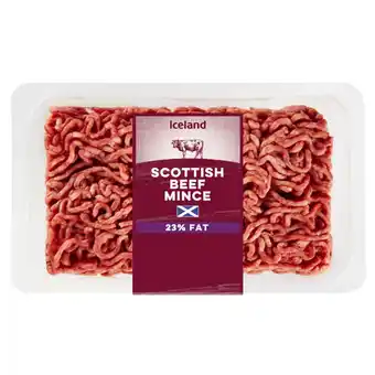Iceland Iceland 23% fat scottish beef mince 500g offer