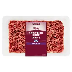 Iceland Iceland 23% fat scottish beef mince 500g offer