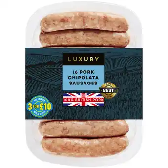 Iceland Iceland luxury 16 pork chipolata sausages 454g offer