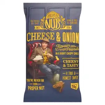 Iceland Proper nuts cheese & onion flavour peanuts 150g offer