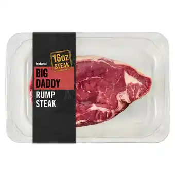 Iceland Iceland big daddy rump steak 454g offer