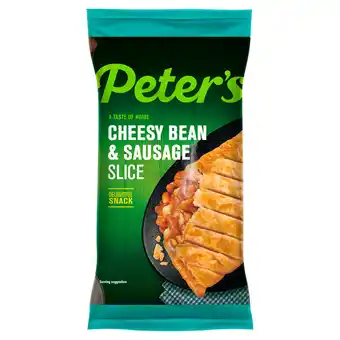 Iceland Peter's cheesy bean & sausage slice offer