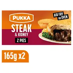 Iceland Pukka 2 puff pastry pies steak & kidney offer