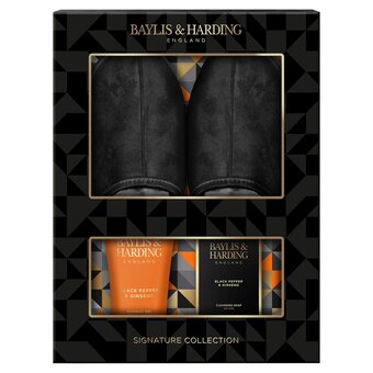 Tesco Baylis & harding black pepper & ginseng slipper gift set offer