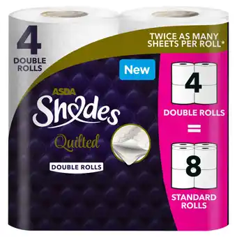 Asda Asda shades quilted double roll toilet tissue, 4 = 8 rolls offer