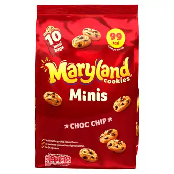 Asda Maryland cookies minis choc chip 10 mini bags offer