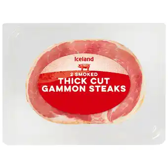 Iceland Iceland 2 smoked thick cut gammon steaks 400g offer