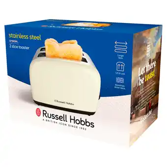 Tesco Russell hobbs 26551 stainless steel 2 slice toaster cream offer