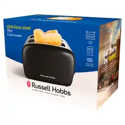 Tesco Russell hobbs 26550 stainless steel 2 slice toaster black offer