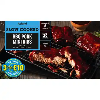 Iceland Iceland bbq pork mini ribs 385g offer