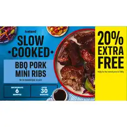 Iceland Iceland bbq pork mini ribs 385g offer