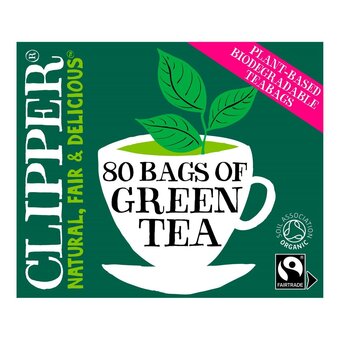 Morrisons Clipper organic pure green tea 80 unbleached bags offer