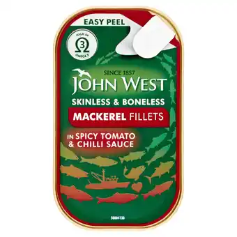 Asda John west mackerel fillets in spicy tomato & chilli sauce offer