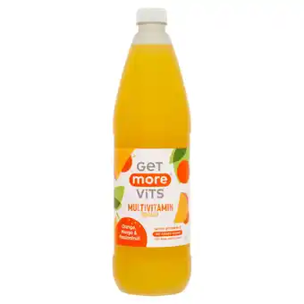 Asda Get more vits multivitamin squash orange, mango & passionfruit 1l offer