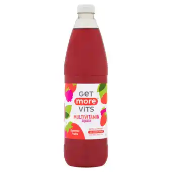 Asda Get more vits multivitamin squash summer fruits 1l offer