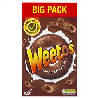 Asda Weetos chocolatey hoops 600g offer