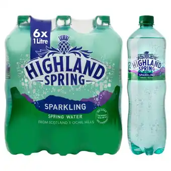 Asda Highland spring sparkling spring water bottles offer