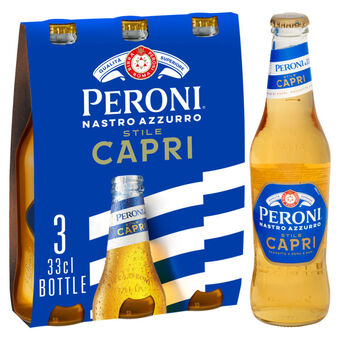Asda Peroni nastro azzurro stile capri beer lager bottles 3 pack offer