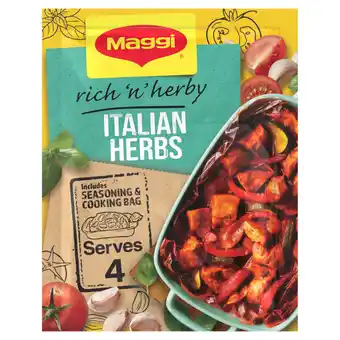 Asda Maggi so juicy rich and herby italian herbs chicken recipe mix offer