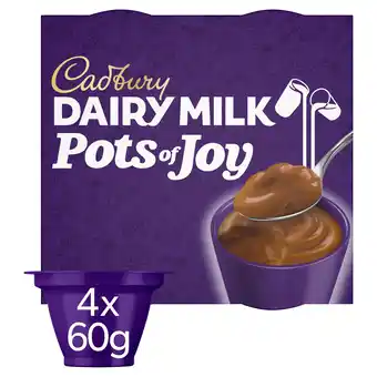 Iceland Cadbury dairy milk pots of joy chocolate dessert 4 x 60g (240g) offer