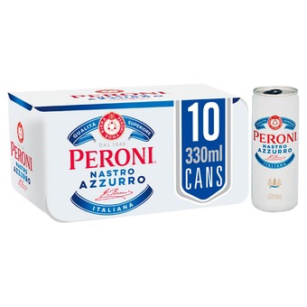 Tesco Peroni nastro azzurro lager beer 10x330ml offer