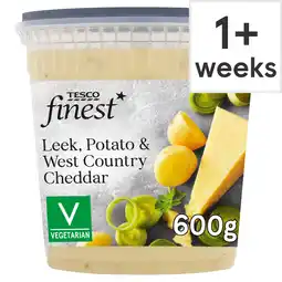 Tesco Tesco finest leek, potato & west country cheddar soup 600g offer