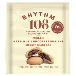 Asda Rhythm 108 vegan hazelnut chocolate praline biscuit share bag offer