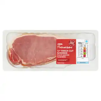 Asda Asda butcher's selection 12 thick cut smoked back bacon rashers offer