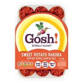 Asda Gosh! sweet potato pakora with red pepper, cumin & chilli 266g offer