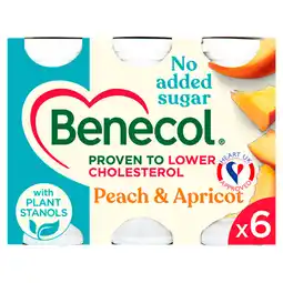 Asda Benecol peach & apricot nas yogurt drinks offer
