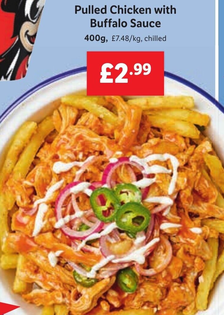 Pulled Chicken with Buffalo Sauce 400g offer at Lidl