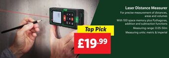 Lidl Parkside Laser Distance Measurer offer