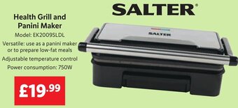 Lidl SALTER Panini Maker offer