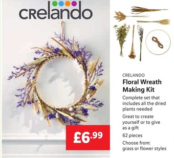 Lidl CRELANDO Floral Wreath Making Kit offer