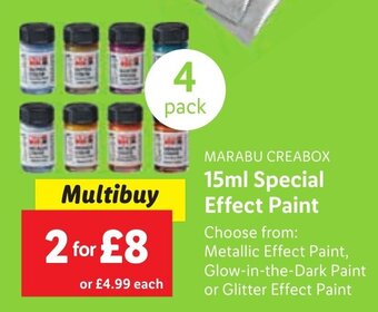 Lidl MARABU CREABOX 15ml Special Effect Paint offer