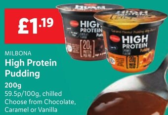 Lidl MILBONA High Protein Pudding 200 g offer