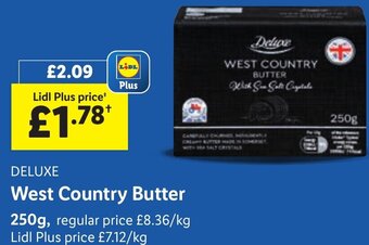 Lidl DELUXE West Country Butter 250g, offer
