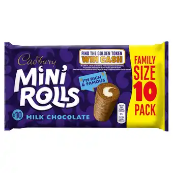 Iceland Cadbury 10 mini rolls milk chocolate family size offer