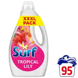 Iceland Surf concentrated liquid laundry detergent tropical lily 100 washes offer