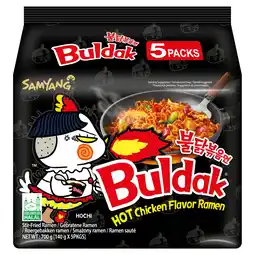 Iceland Samyang buldak hot chicken flavour ramen 5 x 140g (700g) offer