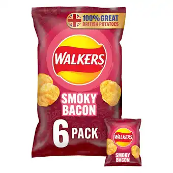 Iceland Walkers smoky bacon multipack crisps 6x25g offer