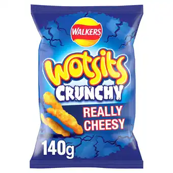 Iceland Walkers wotsits crunchy really cheesy snacks crisps 140g offer