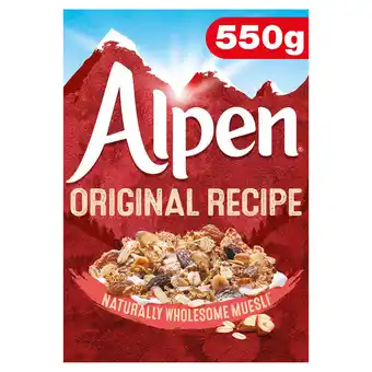 Iceland Alpen the original swiss style muesli 550g offer