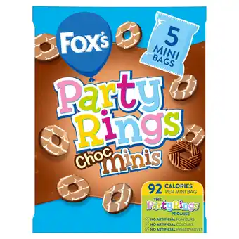 Iceland Fox's party rings choc minis 5 x 21g offer