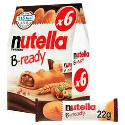 Iceland Nutella b-ready 132g - 6 bars x 22g offer