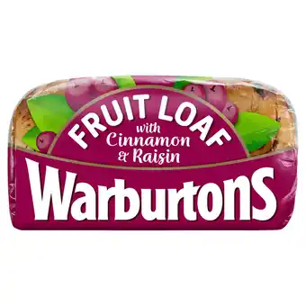 Iceland Warburtons fruit loaf with cinnamon & raisin 400g offer